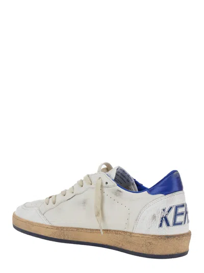 Golden Goose Vintage Low-top Sneakers With Laminated Leather Details In White