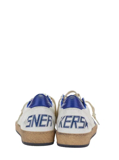 Golden Goose Vintage Low-top Sneakers With Laminated Leather Details In White