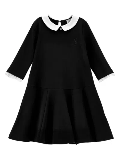 Monnalisa Viscose Jersey Dress In Black