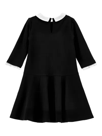 Monnalisa Viscose Jersey Dress In Black