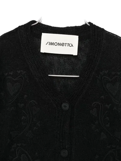 Simonetta Heart-pattern Cardigan In Multi