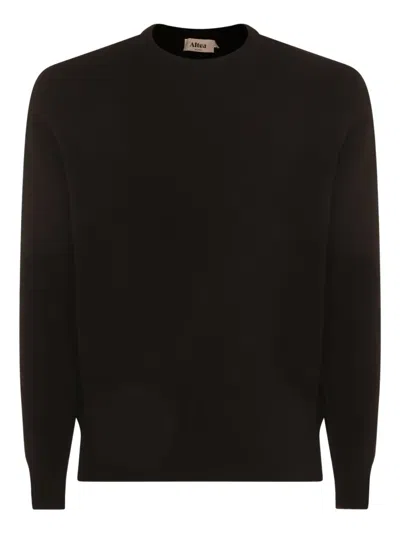 Altea Crew-neck Long-sleeve Sweater In Black
