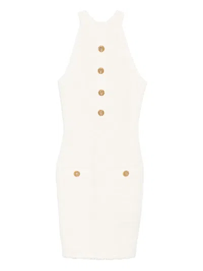 纽扣细节迷你连衣裙