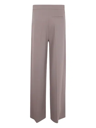 Joseph High Waist Wide Leg Trousers In Brown
