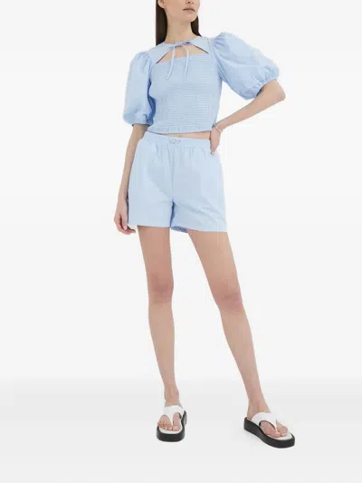 Resume Puff-sleeve Cut-out Top In Blue