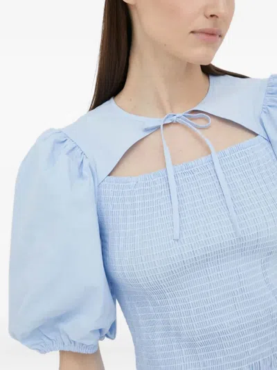 Resume Puff-sleeve Cut-out Top In Blue