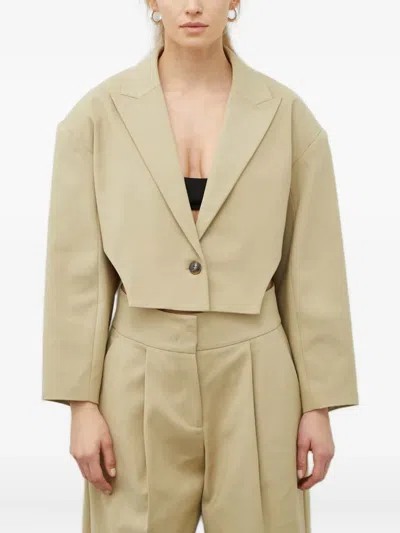Day Birger Et Mikkelsen Buttoned Cropped Jacket In Neutral