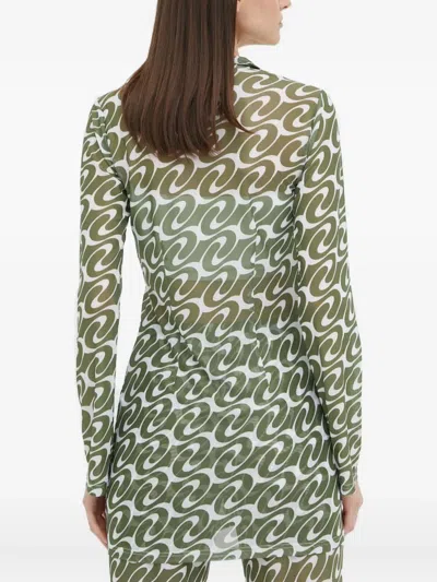Resume Patterned Shirt In Green