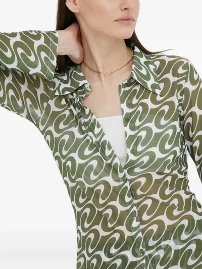 Resume Patterned Shirt In Green