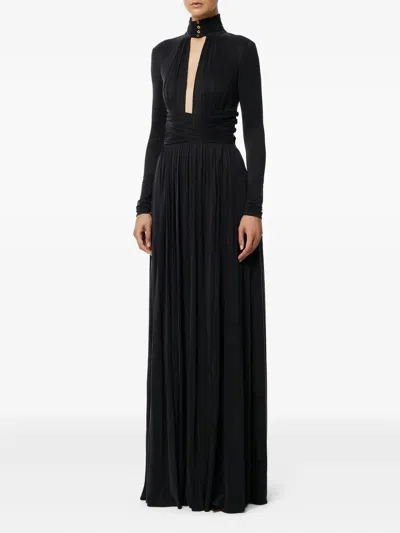 Elisabetta Franchi Red Carpet Draped Crossover Dress In Multi