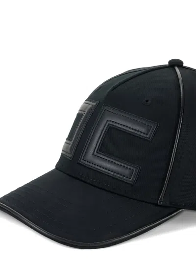 Elisabetta Franchi Baseball Cap In Gabardine In Black