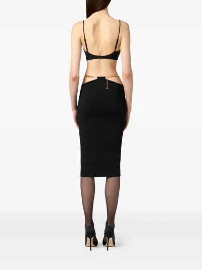 Elisabetta Franchi Diamond Patterned Knitted Skirt In Multi