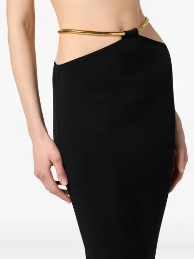 Elisabetta Franchi Diamond Patterned Knitted Skirt In Multi