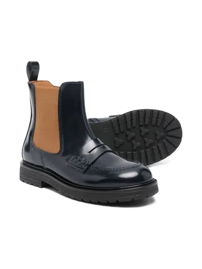 Rondinella Penny-bar Leather Boots In Black