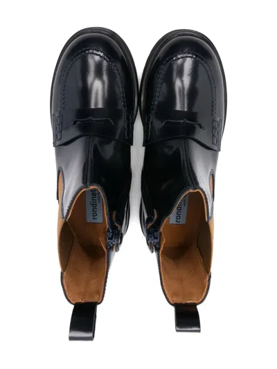 Rondinella Penny-bar Leather Boots In Black