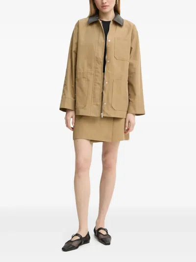 Day Birger Et Mikkelsen Button Tab Skirt In Brown