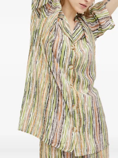 Resume Striped Button-up Shirt In Multi