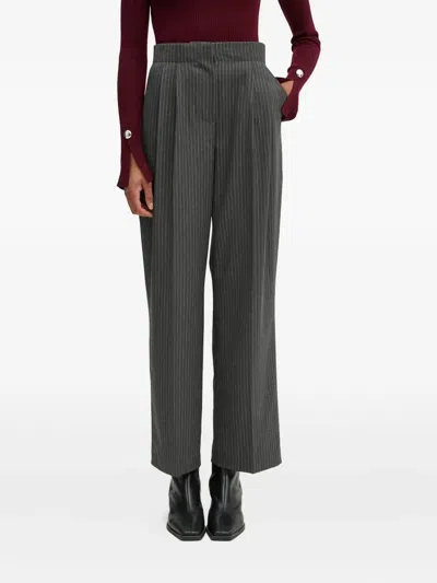 Day Birger Et Mikkelsen Pinstripe Pleated Trousers In Gray