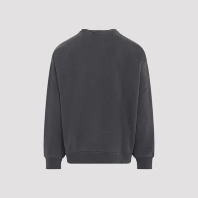Carhartt Black Logo Crewneck Sweatshirt In Gray