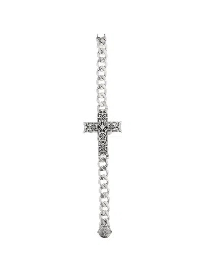 Emanuele Bicocchi Large Edge Notre-dame Bracelet In Silver