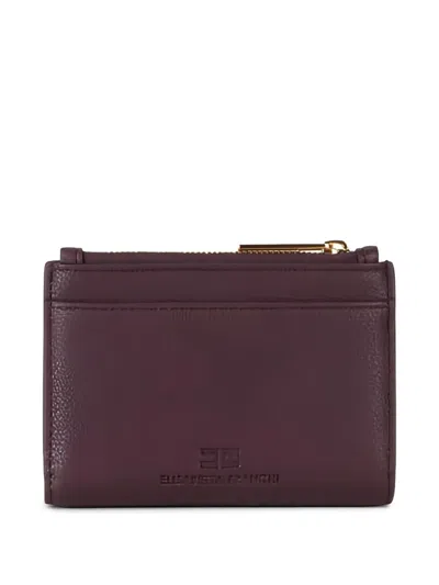 Elisabetta Franchi Logo-plaque Top-zip Wallet In Red