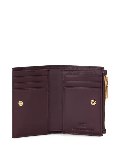 Elisabetta Franchi Logo-plaque Top-zip Wallet In Red