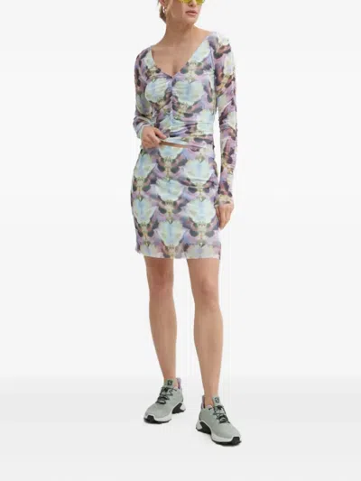 Resume Ruched Long-sleeve Top In Blue