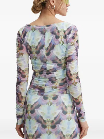 Resume Ruched Long-sleeve Top In Blue