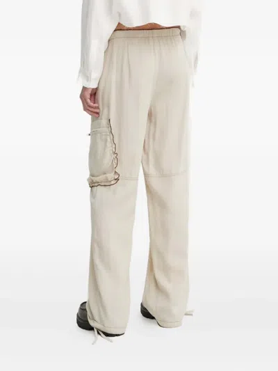 Resume Ruffle-pocket Trousers In White