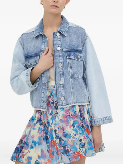 Day Birger Et Mikkelsen Buttoned Frayed Jacket In Blue