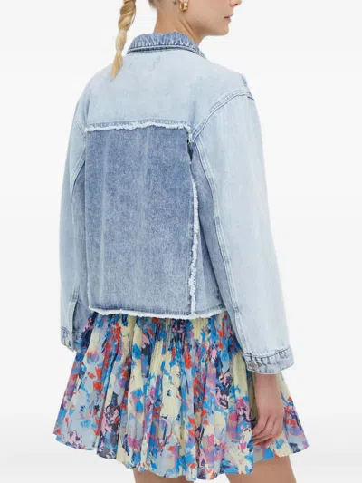 Day Birger Et Mikkelsen Buttoned Frayed Jacket In Blue