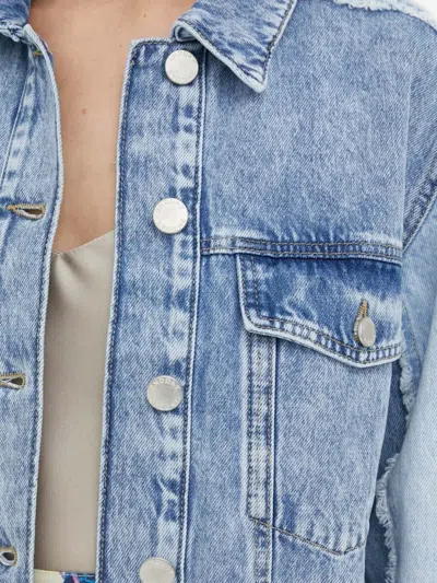 Day Birger Et Mikkelsen Buttoned Frayed Jacket In Blue