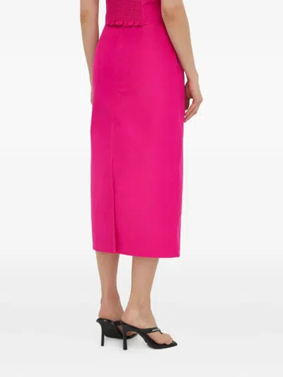 Resume Split Back Skirt In Pink