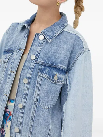 Day Birger Et Mikkelsen Buttoned Frayed Jacket In Blue