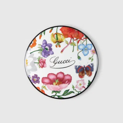 Gucci Flora Print Round Box In Multi
