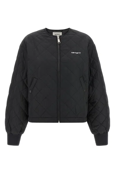 Carhartt Quilted Buttoned Puffer Jacket In Black