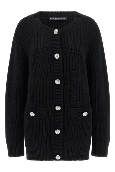 Dolce & Gabbana Virginwool Cardigan In Black