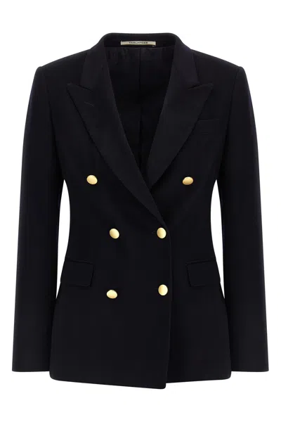 Tagliatore Double-breasted Tailored Blazer In Blue