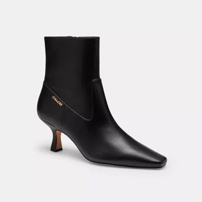 Coach Kitten Heel Bootie In Black