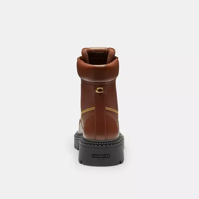 Coach Lug Sole Boot In Brown