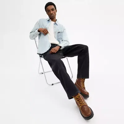 Coach Lug Sole Boot In Brown