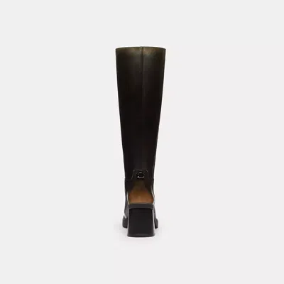Coach Sculpted C Tall Boot In Loved Leather In Black