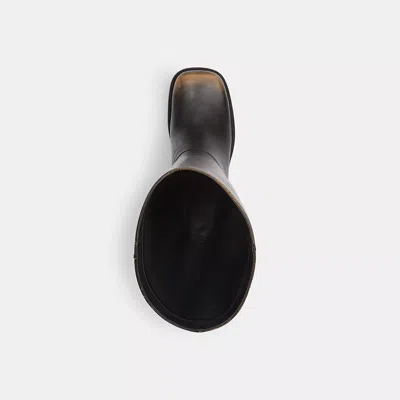 Coach Sculpted C Tall Boot In Loved Leather In Black
