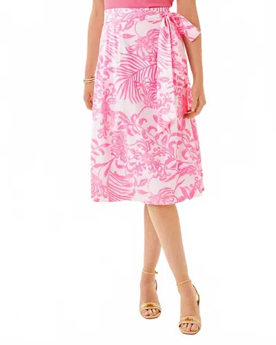 Lilly Pulitzer Rowena Midi Skirt In Rousseau Pink Glisten In The Sun In Pink