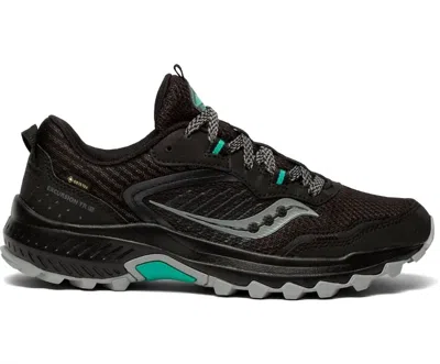 Saucony Women's Excursion Tr15 Shoes In Black/dark Green In Multi