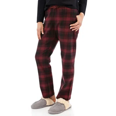 Old Ranch Women's Plaid Pajama Straight Pants In Red In Red