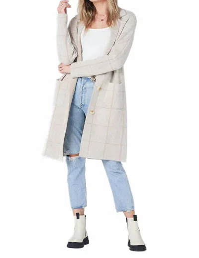 Saltwater Luxe Lorelei Button Sweater In Beige In Gray