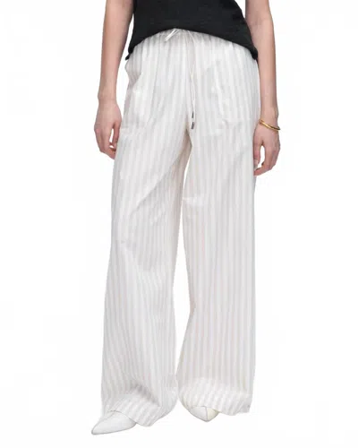 Atm Anthony Thomas Melillo Cotton Blend Yarn Die Stripe Pull On Pants In White