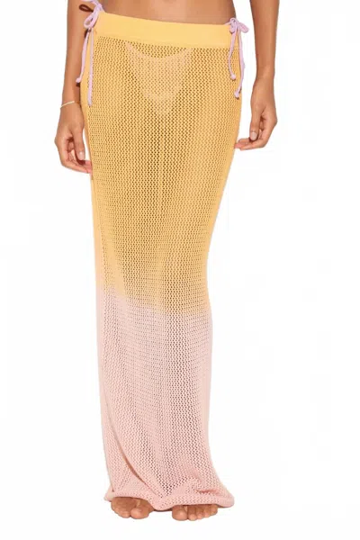 Spiritual Gangster Carmen Crochet Skirt In Sorbet In Multi