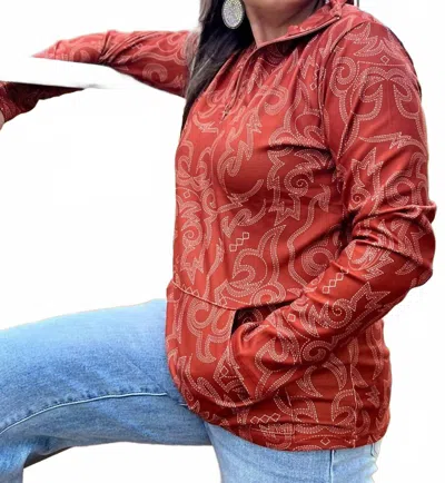 Sterling Kreek The Rustic Ranch Pullover In Multi In Red